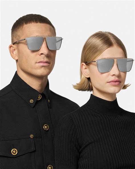 versace greca sunglasses on face|Versace sunglasses price.